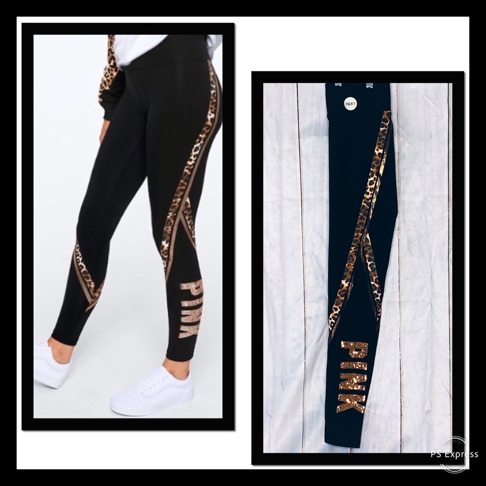 Leopard bling leggings